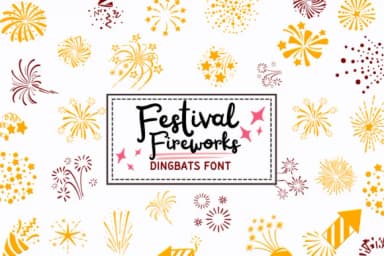 Festival Fireworks by PraewDesigns — Dingbats Font — thumbnail 1