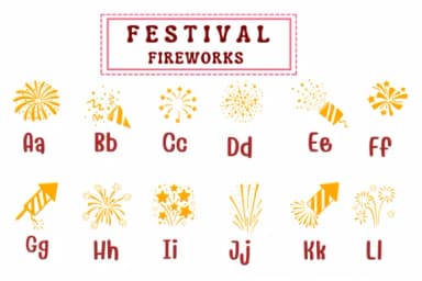 Festival Fireworks by PraewDesigns — Dingbats Font — thumbnail 2