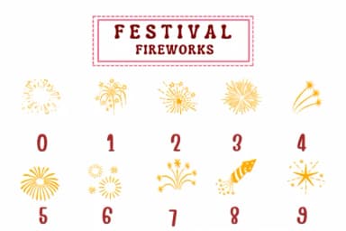 Festival Fireworks by PraewDesigns — Dingbats Font — thumbnail 4
