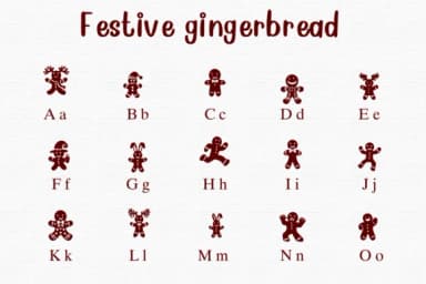 Festive Gingerbread by Nongyao — Dingbats Font — thumbnail 2