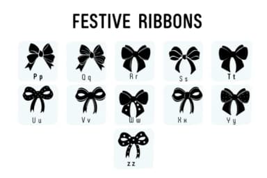 Festive Ribbons by Chada Art — Dingbats Font — thumbnail 3