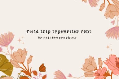 Field Trip Typewriter by RainbowGraphicx — Slab Serif Font — thumbnail 1