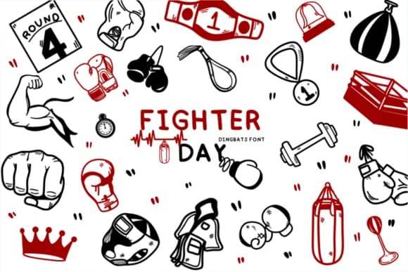 Fighter Day by Bee piyanuch — Dingbats Font