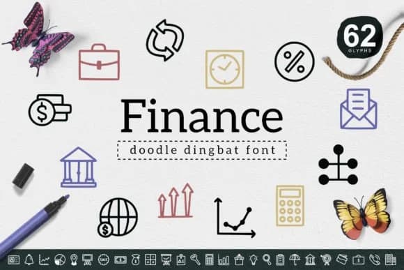 Finance by YandiDesigns — Dingbats Font