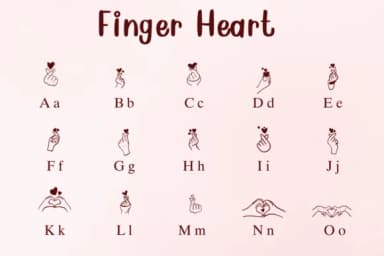 Finger Heart by Nongyao — Dingbats Font — thumbnail 2