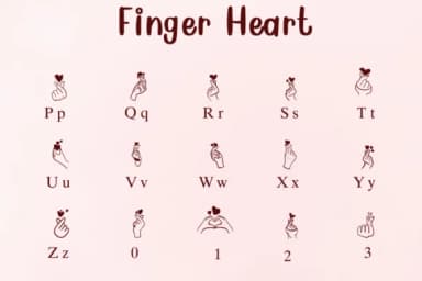 Finger Heart by Nongyao — Dingbats Font — thumbnail 3