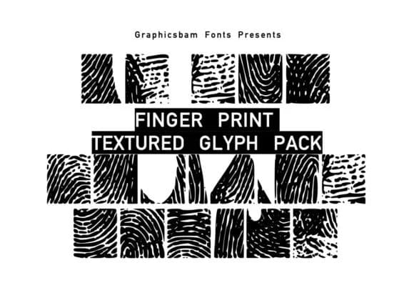 Finger Prints Glyph Font by GraphicsBam Fonts — Dingbats Font