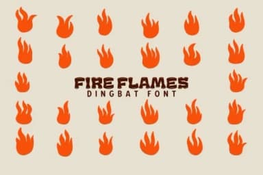 Fire Flames by Eystore — Dingbats Font — thumbnail 1