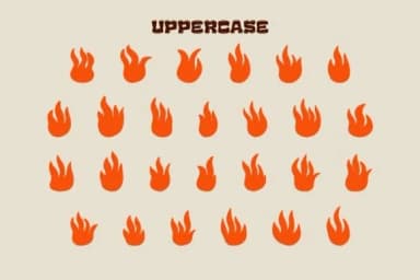 Fire Flames by Eystore — Dingbats Font — thumbnail 2