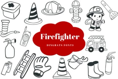 Firefighter by Suphitchaya — Dingbats Font — thumbnail 1