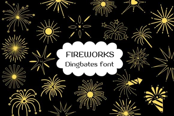 Fireworks by Natchuta — Dingbats Font