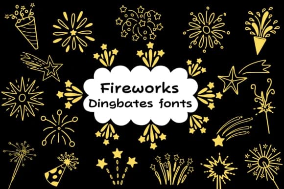 Fireworks by Natchuta — Dingbats Font