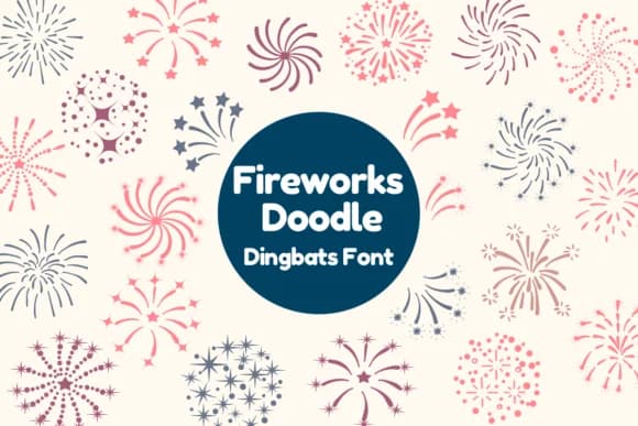 Fireworks Doodle by Nun Sukhwan — Dingbats Font