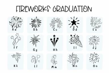 Fireworks Graduation by Sirinart — Dingbats Font — thumbnail 2