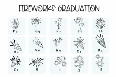 Fireworks Graduation by Sirinart — Dingbats Font — thumbnail 3