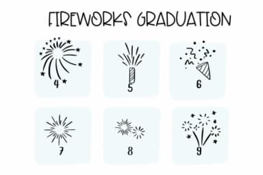 Fireworks Graduation by Sirinart — Dingbats Font — thumbnail 4