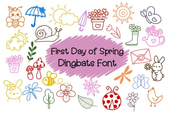 First Day of Spring by Nun Sukhwan — Dingbats Font