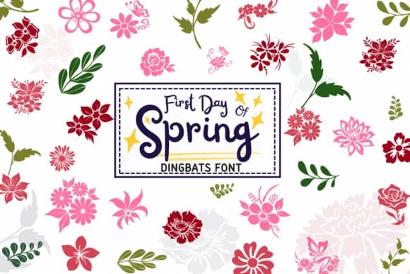 First Day of Spring by PraewDesigns — Dingbats Font