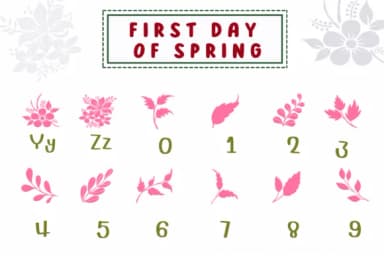 First Day of Spring by PraewDesigns — Dingbats Font — thumbnail 4