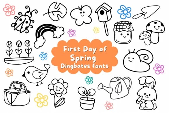 First Day of Spring by Natchuta — Dingbats Font