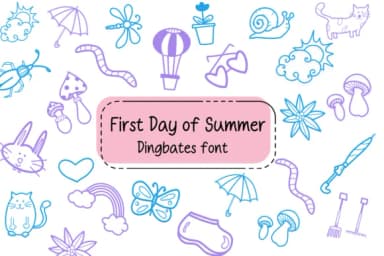 First Day of Summer by Natchuta — Dingbats Font — thumbnail 1