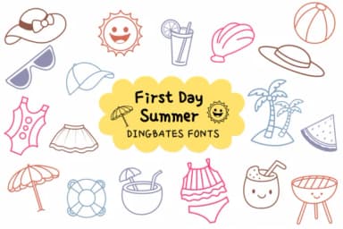 First Day Summer by Natchuta — Dingbats Font — thumbnail 1