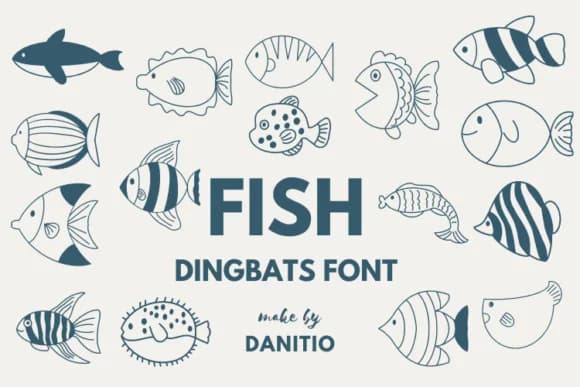 Fish by danita.kukkai — Dingbats Font