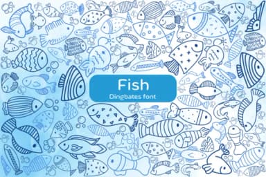 Fish by Chonada — Dingbats Font — thumbnail 1