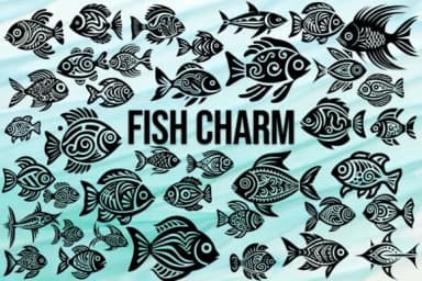 Fish Charm by MOMAT THIRTYONE — Dingbats Font — thumbnail 1