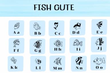 Fish Cute by Ketsarin — Dingbats Font — thumbnail 2