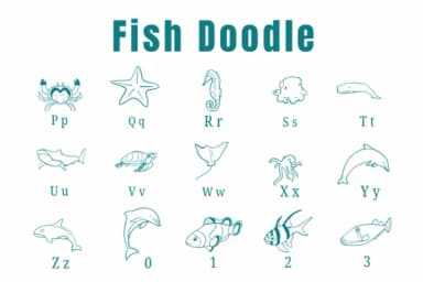 Fish Doodle by Suphitchaya — Dingbats Font — thumbnail 3