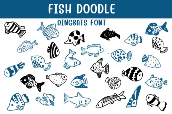 Fish Doodle by Sontaya — Dingbats Font