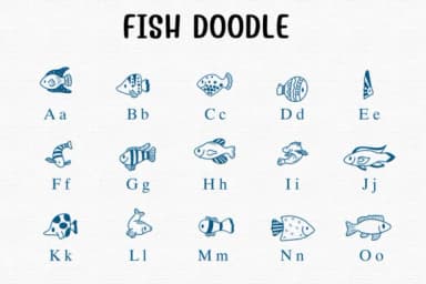 Fish Doodle by Sontaya — Dingbats Font — thumbnail 2