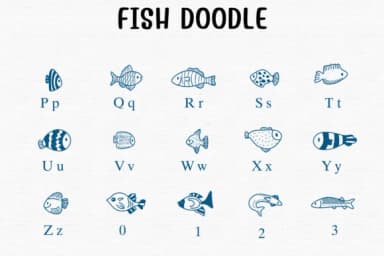 Fish Doodle by Sontaya — Dingbats Font — thumbnail 3