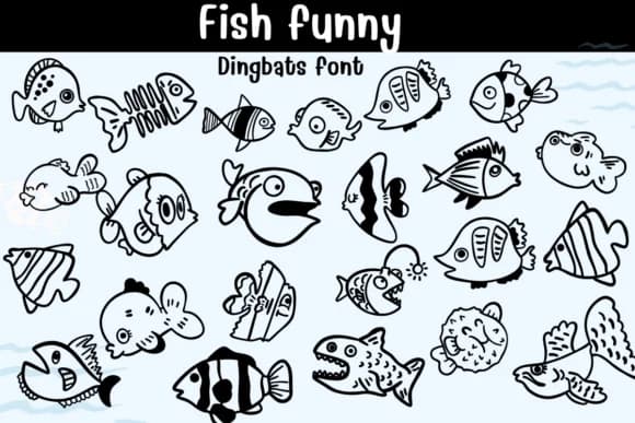 Fish Funny by Sontaya — Dingbats Font