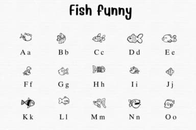 Fish Funny by Sontaya — Dingbats Font — thumbnail 2