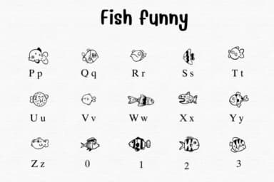 Fish Funny by Sontaya — Dingbats Font — thumbnail 3