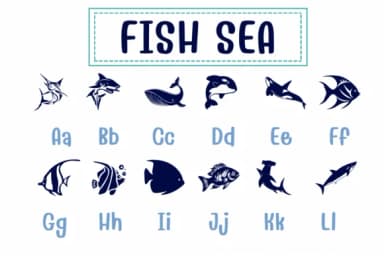 Fish Sea by PraewDesigns — Dingbats Font — thumbnail 2