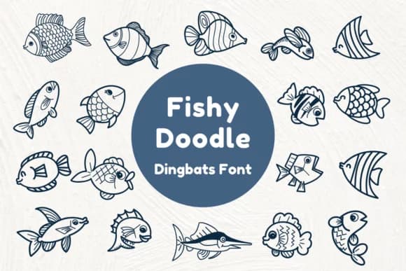 Fishy Doodle by Nun Sukhwan — Dingbats Font
