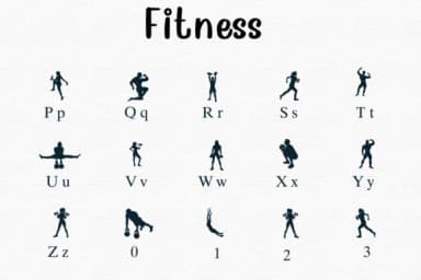 Fitness by Nongyao — Dingbats Font — thumbnail 3