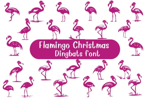 Flamingo Christmas by Nongyao — Dingbats Font
