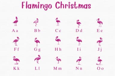 Flamingo Christmas by Nongyao — Dingbats Font — thumbnail 2
