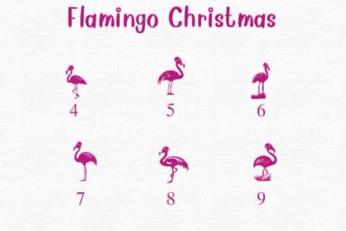 Flamingo Christmas by Nongyao — Dingbats Font — thumbnail 4
