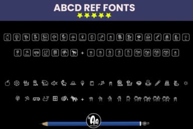 Flashcards Alphabet Template by AntarArt — Dingbats Font — thumbnail 3