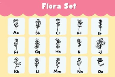 Flora Set by Natchuta — Dingbats Font — thumbnail 2