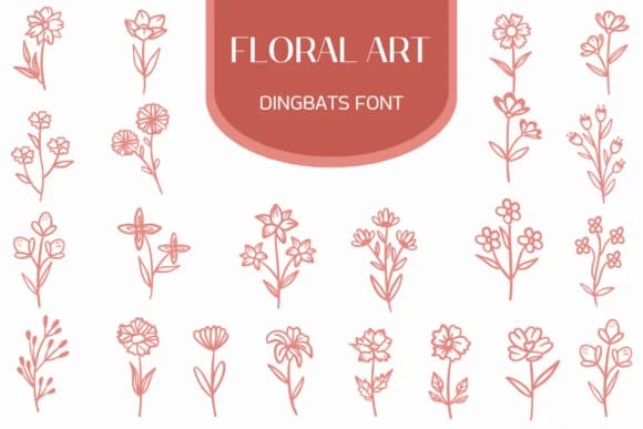Floral Art by Heartcraft Atelier — Dingbats Font