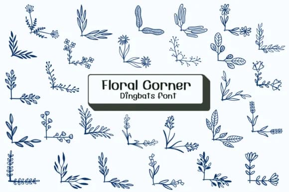 Floral Corner by Ketsarin — Dingbats Font