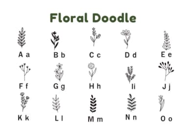 Floral Doodle by Nun Sukhwan — Dingbats Font — thumbnail 5