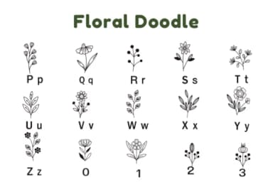 Floral Doodle by Nun Sukhwan — Dingbats Font — thumbnail 6