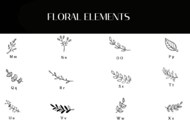 Floral Elements by Heartcraft Atelier — Dingbats Font — thumbnail 3